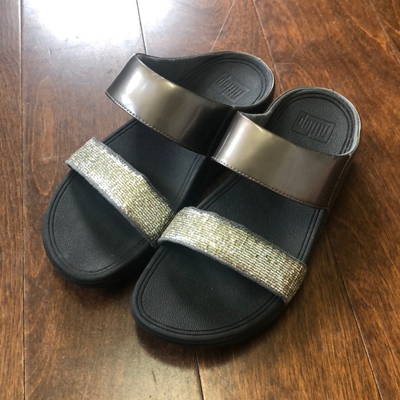 Fitflop Shoes | Brand New Fitflop Lulu Superglitz Slides Size 8 | Poshmark